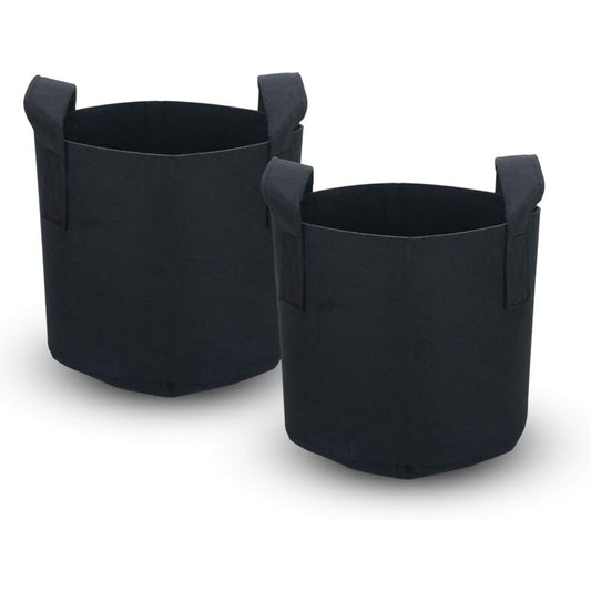 2 Pack 38 Litre - 10 Gallon Non-Woven Planting Bags - 40 X 30 Cm - With Carry Handles - For Garden, Greenhouse, Etc. -