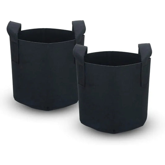 2 Pack 38 Litre - 10 Gallon Non-Woven Planting Bags - 40 X 30 Cm - With Carry Handles - For Garden, Greenhouse, Etc. -