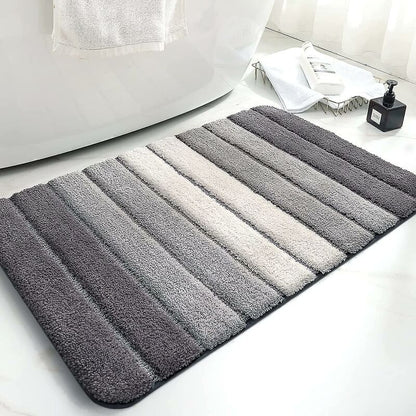 Non-Slip Bath Mat, Extra Soft Bathroom Rug, Machine Washableable, Water Absorbent, 40 X 60 Cm, Grey - Image 2