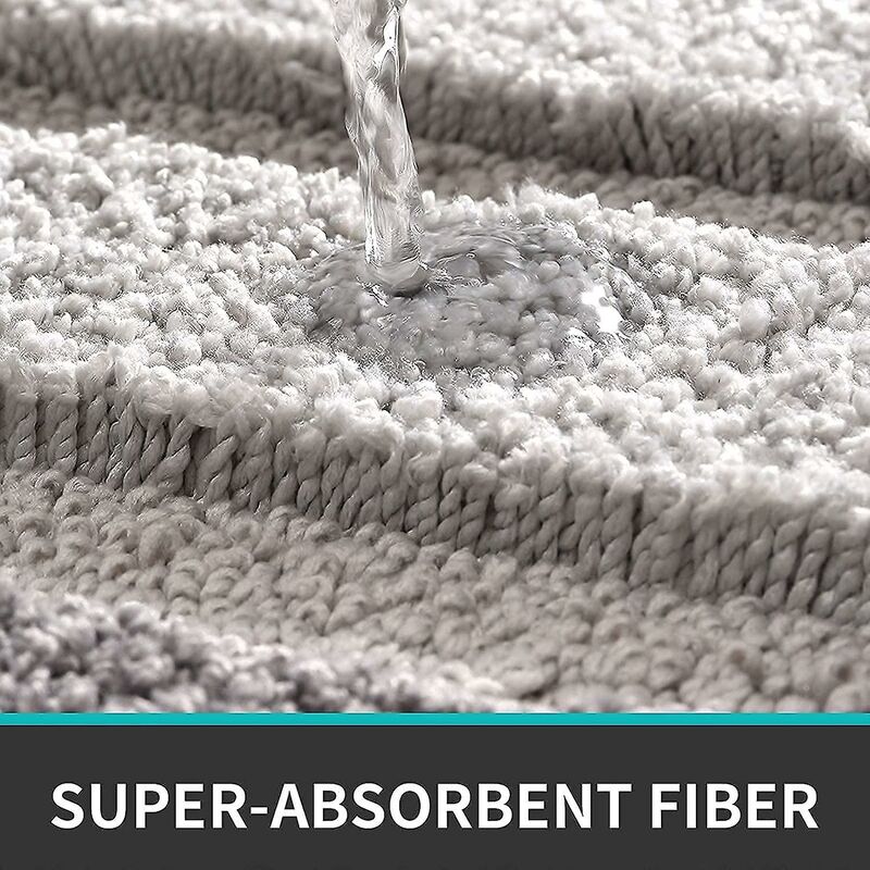 Non-Slip Bath Mat, Extra Soft Bathroom Rug, Machine Washableable, Water Absorbent, 40 X 60 Cm, Grey - Image 4