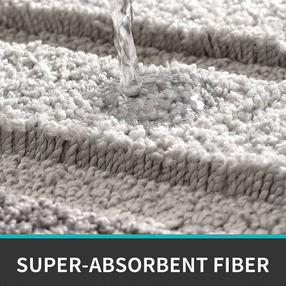 Non-Slip Bath Mat, Extra Soft Bathroom Rug, Machine Washableable, Water Absorbent, 40 X 60 Cm, Grey - Image 4