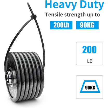 100 Pieces White Large Cable Ties, Extra Long 400Mm X 9Mm Cable Tie Nylon Uv Resistant, 80 Kgs Heavy Duty Cable Ties - Image 3