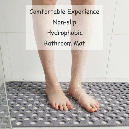 Anti-Mold Non-Slip Bath Mat Tpe Shower Mat Antibacterial Non-Slip Bathroom Mat With Suction Cups Khaki 16.9" X 29.5". - Image 3