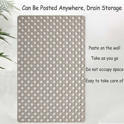 Anti-Mold Non-Slip Bath Mat Tpe Shower Mat Antibacterial Non-Slip Bathroom Mat With Suction Cups Khaki 16.9" X 29.5". - Image 4