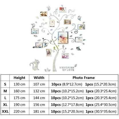 Wall Stickers Tree Photo Frame 3D Diy Mural Decals Arts Home Decoration For Bedroom, Living ROom, Nursery, Hall, - Image 2