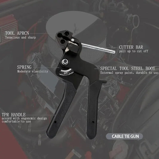 Stainless Steel Cable Tie Gun, Stainless Steel Cable Tie Pliers With Cutting Function, Metal Tie Gun, Cable Tie Gun - Image 2