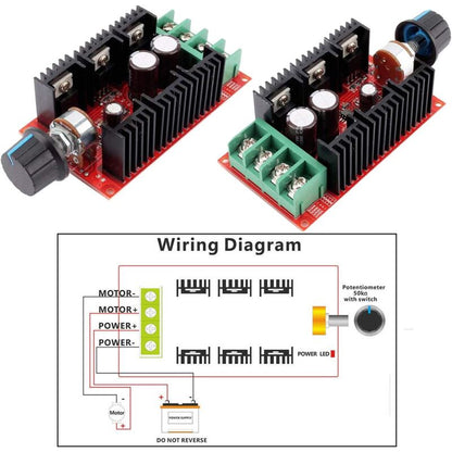 Dc Motor Speed Control Switch 12V 24V 48V 2000W Max 10-50V 40A Pwm Hho Rc Regulator, 1 Pack - Image 3