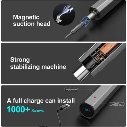 66 In 1 Cordless Electric Precision Screwdriver With LED Light Mini Electronic Screwdriver Kit For Toys Watches - Image 3