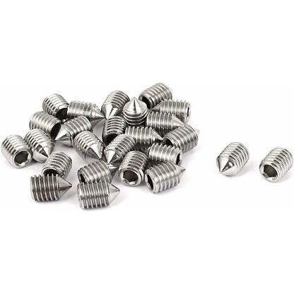 16 pcs 5Mm Length Countersunk Grub Screws, Various Metric Threads, M3, M4, M5 & M6. A2 Grade Stainless Steel Hexagon