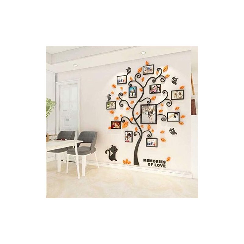Wall Stickers Tree Photo Frame 3D Diy Mural Decals Arts Home Decoration For Bedroom, Living ROom, Nursery, Hall, - Image 3