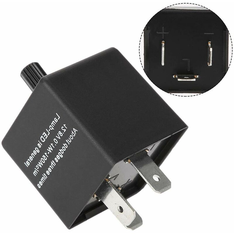 Motorcycle Flasher Relay Cf14Kt 3 Pin 12V Automotive Adjustable Flasher Relay For LED Flash Speed - Image 3