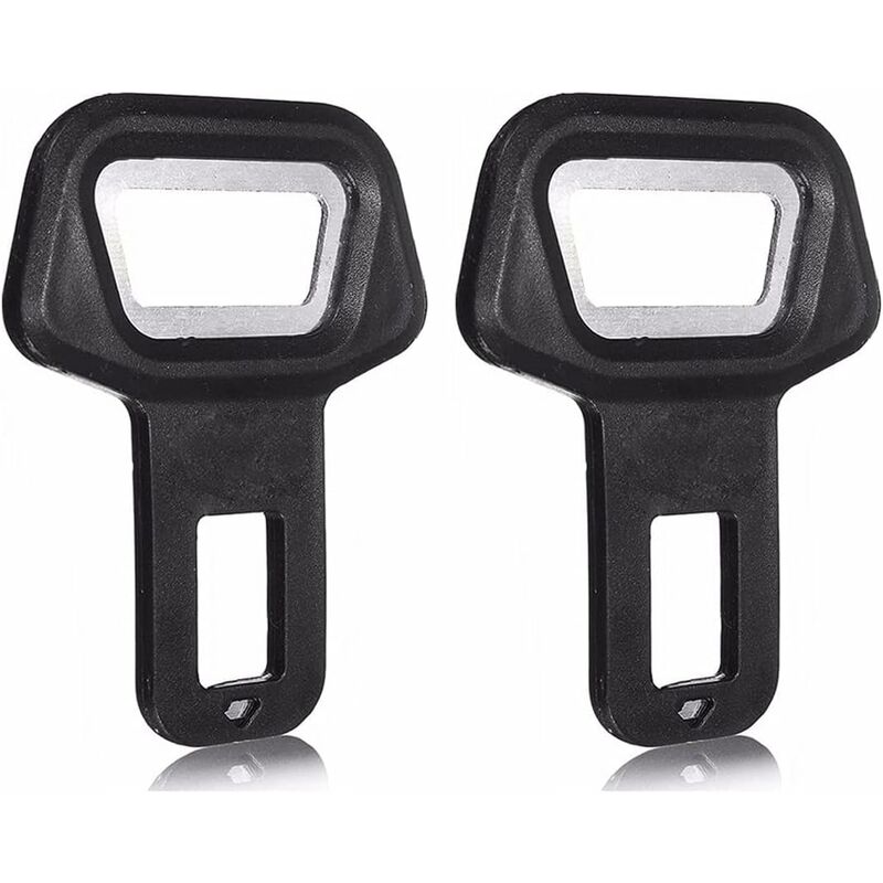 2 pcs Seat Belt Buckle With Bottle Opener Seat Belt Connector For All Car Brands, Car Seat Belt Buckle Clip Black