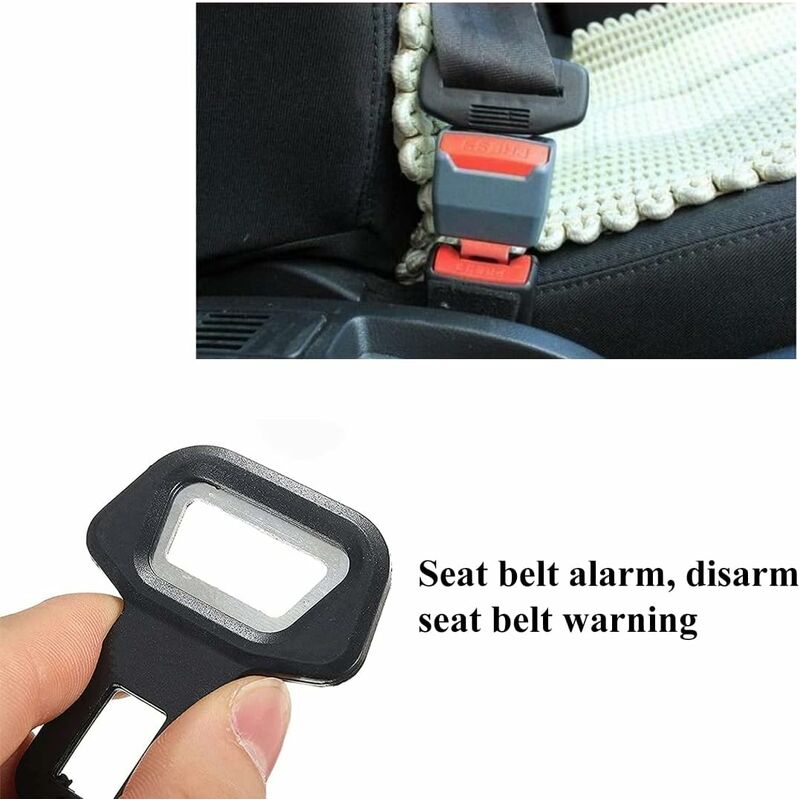 2 pcs Seat Belt Buckle With Bottle Opener Seat Belt Connector For All Car Brands, Car Seat Belt Buckle Clip Black - Image 2