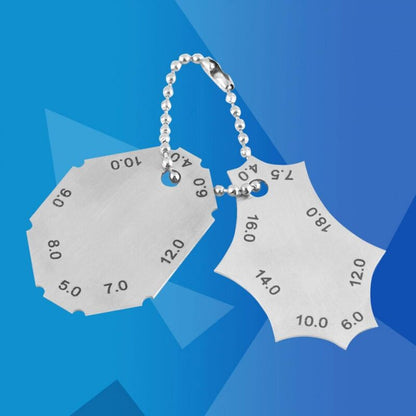 Welding Gauge, Fillet Weld, T-Joint, Throat Depth, Leg Length, Two-Piece Gauge Ruler, Made Of High Quality Stainless - Image 3
