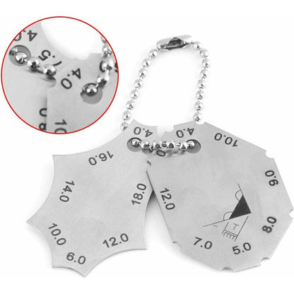 Welding Gauge, Fillet Weld, T-Joint, Throat Depth, Leg Length, Two-Piece Gauge Ruler, Made Of High Quality Stainless - Image 4