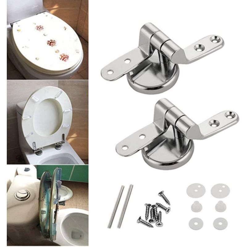Toilet Seat Hinge Replacement Fixings Zinc Alloy Toilet Seat Hinge Toilet Seat Hinge For Wood Resin Mdf Toilet Seat - Image 2