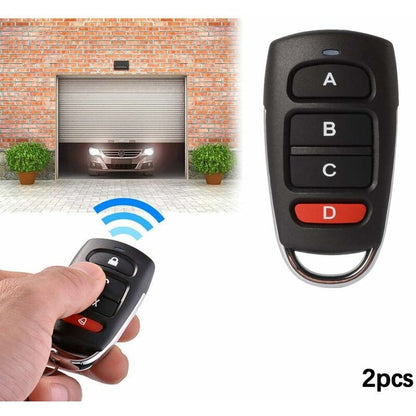 2 Pack Universal Garage Door Cloning Key Fob Remote Control 433Mhz 4 Button Cloner For Garage Door Electric Door Etc - Image 2