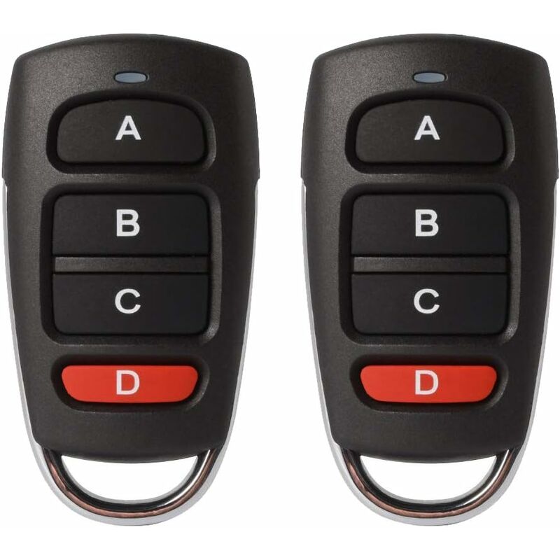2 Pack Universal Garage Door Cloning Key Fob Remote Control 433Mhz 4 Button Cloner For Garage Door Electric Door Etc - Image 3