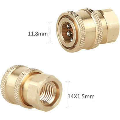 High Pressure Sprayer Nozzle Connectors, M14 Thread, 1/4 Quick Connector, Hose Connection Parts, Snow Foam Bottle - Image 2