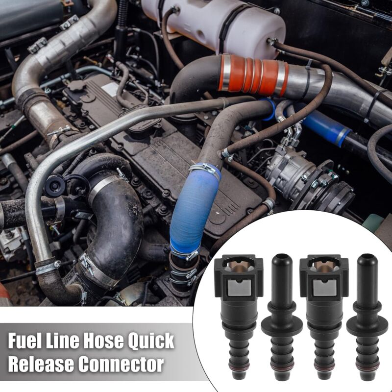 7.89Mm To 8Mm Straight Car Fuel Hose Quick Release Connector 2 Set - Image 3
