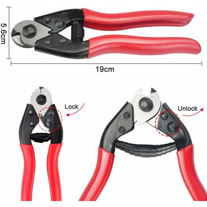 Bicycle Cable Cutter 190Mm Chrome Vanadium Steel Bicycle Cable Cutter Pliers Bike Cable Cutting Tools For 1Mm - 7Mm - Image 2
