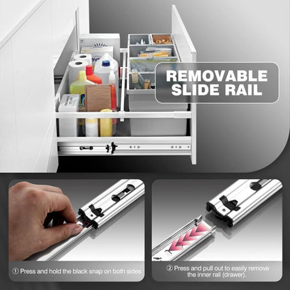 Heavy Duty Drawer Slide With DAmper Drawer Slide 120Kg Load Capacity Ball Bearing 1 Pair (30Cm) - Image 2