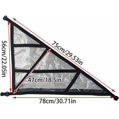 Ceiling Cargo Net - Triangle Car Ceiling Cargo Net Pocket Storage Net - Adjustable Double Layer Mesh ROof Organizer - Image 2