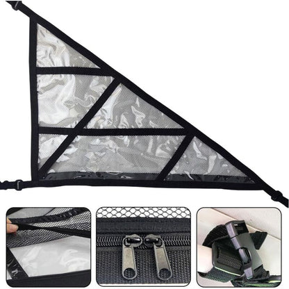 Ceiling Cargo Net - Triangle Car Ceiling Cargo Net Pocket Storage Net - Adjustable Double Layer Mesh ROof Organizer - Image 4