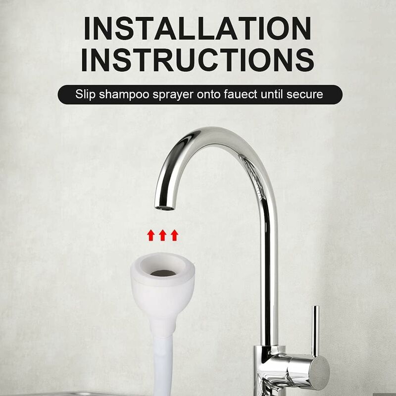 Plastic Mixer Tap Shower Head, Universal Sink Hose Shower Head Adaptable To Faucet, Home Hairdressing Shower Head, Baby - Image 3