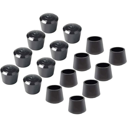 16 Pack Chair Leg Caps, Chair Leg Cap Rubber Chair Leg Protection End Caps, Inner Diameter - 7/8 Inch / 22 Mm, Black