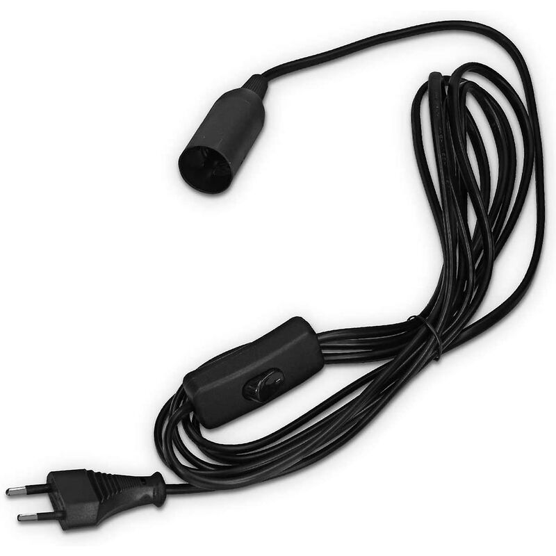 E27 Socket With Wire - Lamp Holder For Bulb With Power Cord Electrical Plug And Switch - 1.8M Cable - Image 4