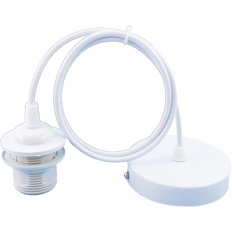 Parts E27 Lamp Socket, Pendant Light Holder Hanging Lamps Accessories With 1M Cable, E27 Lamp Holder With Cable For - Image 2