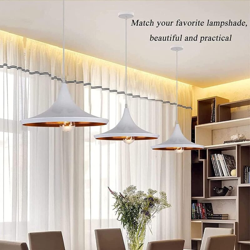 Parts E27 Lamp Socket, Pendant Light Holder Hanging Lamps Accessories With 1M Cable, E27 Lamp Holder With Cable For - Image 4