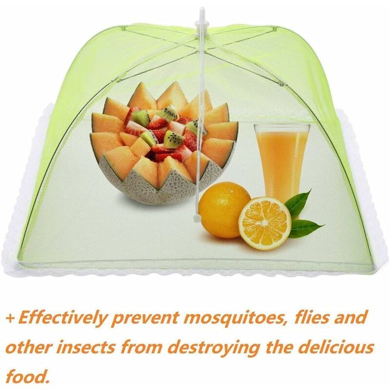 4 pcs Food Cover/Insect Proof Food Cover/Food Tent/Folding Food Cover Mesh Screen Umbrellas, Bbq And More - 4 Colors - Image 4
