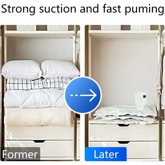 Electric Air Pump For Vacuum Storage Bags, 55W 220V Compression Bag Air Pump, Pa 45000 Air Pump (1 pcs) - Image 3