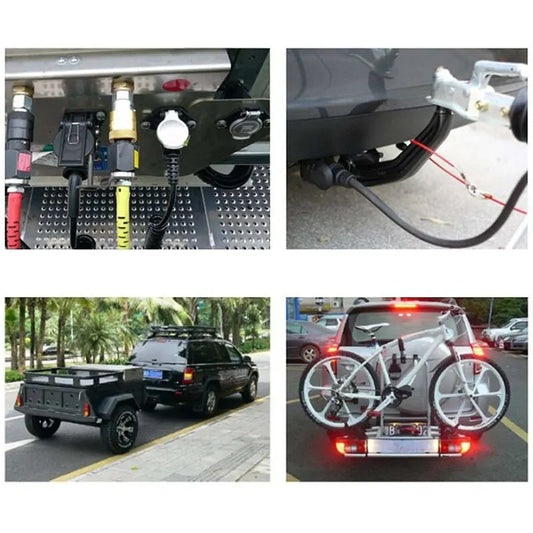 13 To 7 Pin Trailer Socket 12N 12S Dual Adapter Converter European Plug For Car Trailer Truck Towbar 12V Waterproof - Image 2
