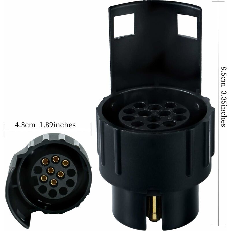 Trailer Plug Socket Adaptor,13 To 7 Trailer Towing Socket Adaptor For Trailer Truck Caravan Wagon - Image 2
