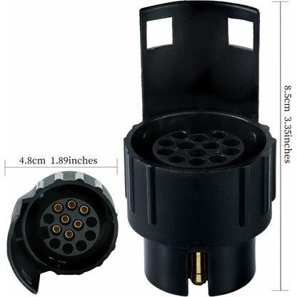 Trailer Plug Socket Adaptor,13 To 7 Trailer Towing Socket Adaptor For Trailer Truck Caravan Wagon - Image 2