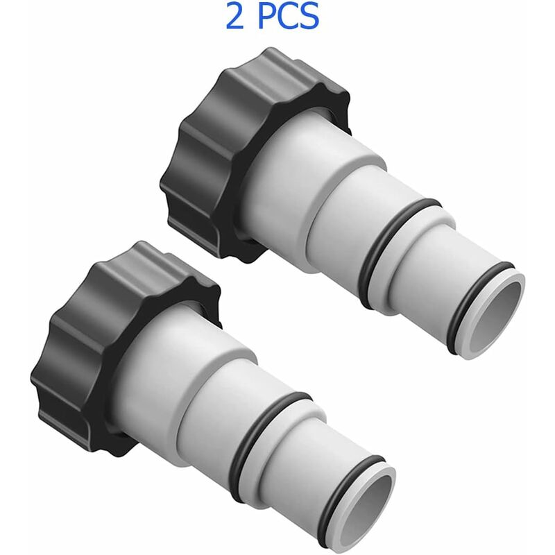 Replacement Hose Adapter With Clamp For Intex Above Ground Pool, 1.5" To 1.25" Hose Adapter For Threaded Pumps (2 pcs) - Image 2