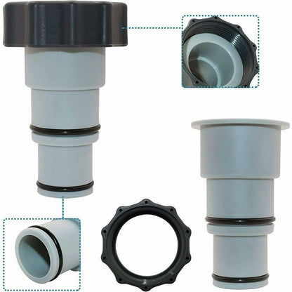 Replacement Hose Adapter With Clamp For Intex Above Ground Pool, 1.5" To 1.25" Hose Adapter For Threaded Pumps (2 pcs) - Image 4