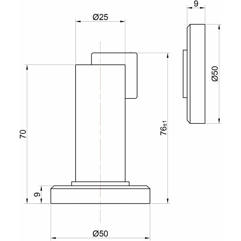 Magnetic Door Stop Ms010 In Stainless Steel Look - Door Stop With Floor And Wall Mounting Hardware - Magnetic Door Stop - Image 4
