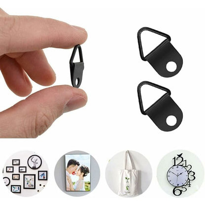 50 pcs Picture Hooks Picture Frame Hanger No Drilling Metal D Rings Frame Mounting For Picture Frame Mirror Fixing Wall - Image 4