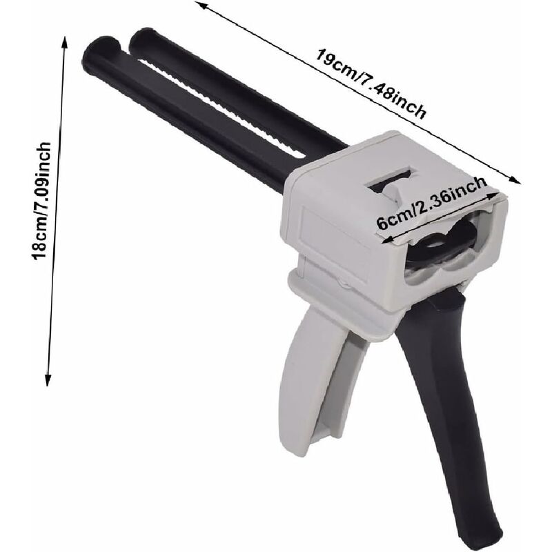 50Ml Epoxy Dispenser Gun, Ab Epoxy Glue Gun Handle Applicator For Mixing Glue, 1:1 And 2:1 Ratios (Gun) - Image 2
