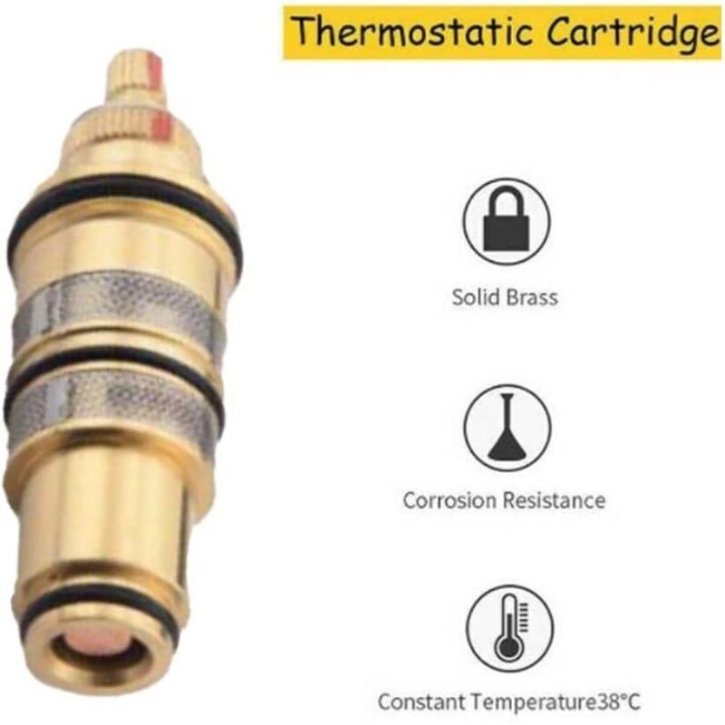 Brass Replacement Thermostatic Cartridge Shower Mixer Valve Bar Repair Kit Temperature Control For Shower Mixer Ba - Image 4