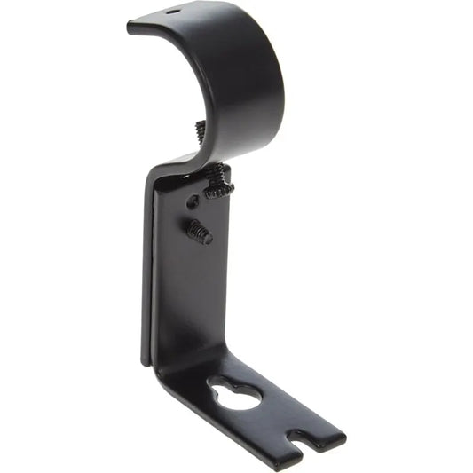 Adjustable Curtain ROd Wall Bracket, 2 Pack, Black - Image 2