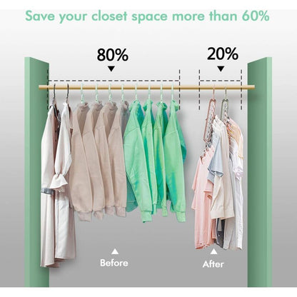 12 pcs Magic Hangers, Premium Quality Foldable Hangers, Multi-Function Space Saving Hangers, For Storing And Drying - Image 4