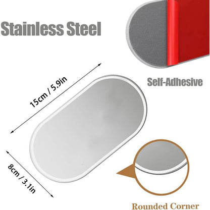 Car Sun Visor Mirror, Vehicle Makeup Mirror, Self-Adhesive Vanity Mirror For Truck, Suv (Oval) - Image 2