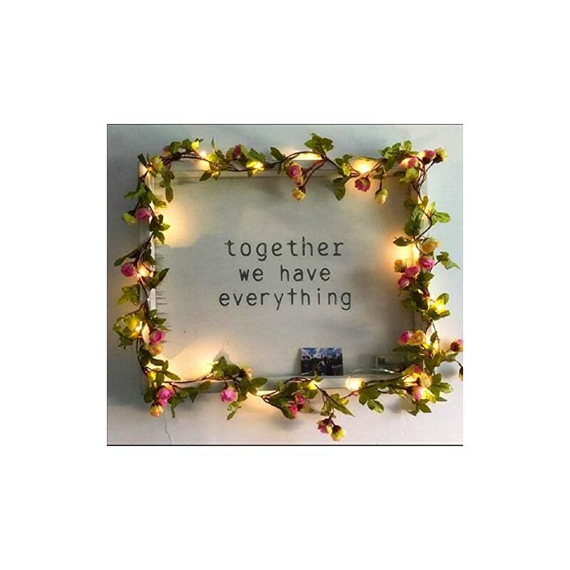 2 Meter 20 LED Flower Leaf String Lights Battery Operated Copper LED Fairy Lights For Wedding Party Event Decoration - Image 4