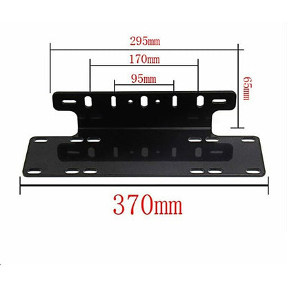 Universal Black Alloy License Plate Holder Front Bumper LED Bar And Work Lights License Plate Mounting Bracket For 4X4 - Image 2