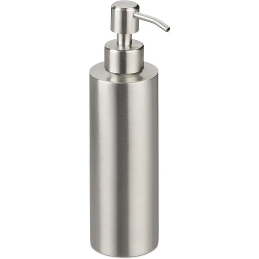 Brushed Stainless Steel Refillable Soap Dispenser 350Ml Silver